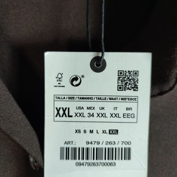 ZARA DRAPED SHIRT DRESS NWT - Picture 5 of 11